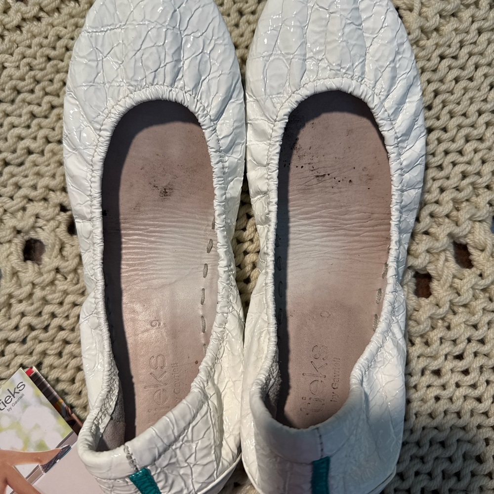Tieks Women’s Flats in Diamond White Croc